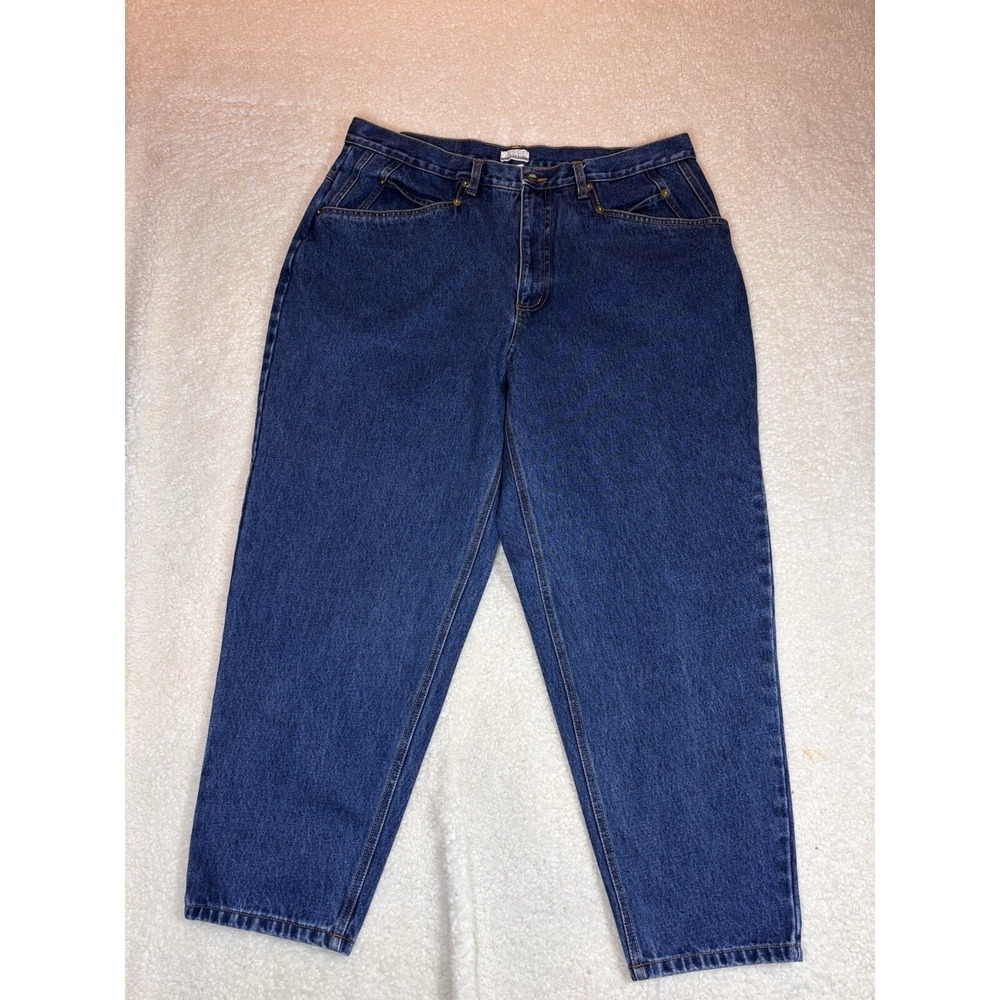 Jessie Sport Jeans Womens 20W Dark Wash Blue Excellent High Waisted Mom Tapered